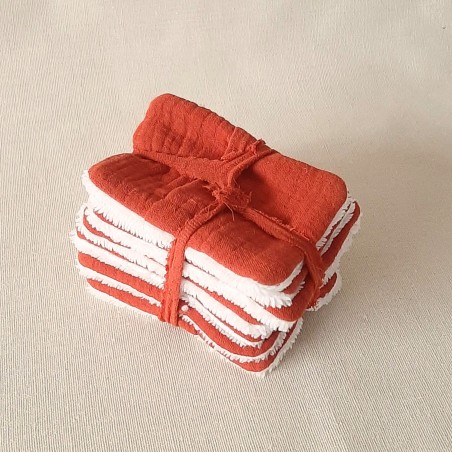 Lot de 2 lingettes personnalisables – Fait main en France | Avec rabat pratique