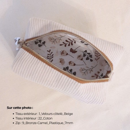 Trousse 2 : Beige fleurie