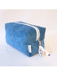 Trousse 2 : Bleu pétrole fleurie