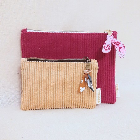 Petite pochette plate personnalisable – Fait main en France | Pratique et élégante