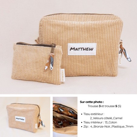 Trousse rectangulaire personnalisable – Fait main en France | Élégante, pratique et unique