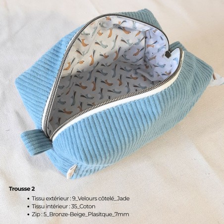 Trousse rectangulaire artisanale personnalisable – Élégante et pratique | Fait main en France