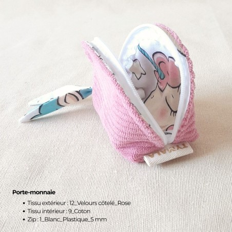 Porte-monnaie demi-lune personnalisable – Fait main en France | Chic et pratique