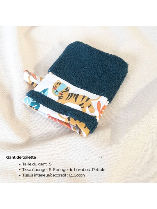 Gant de toilette personnalisable – Fait main en France | 3 tailles S, M, L