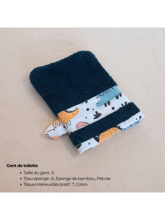 Gant de toilette personnalisable – Fait main en France | 3 tailles S, M, L