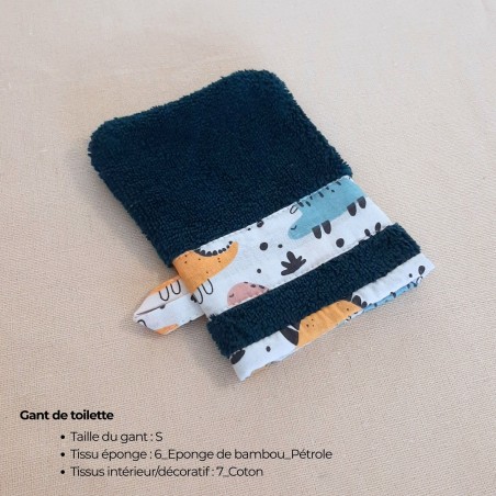 Gant de toilette personnalisable – Fait main en France | 3 tailles S, M, L