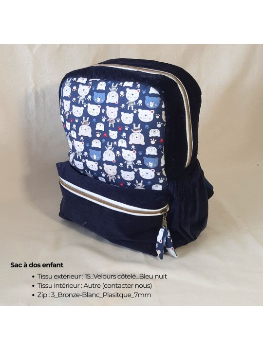 Sac à dos enfant personnalisable – Fait main en France | Pratique et stylé