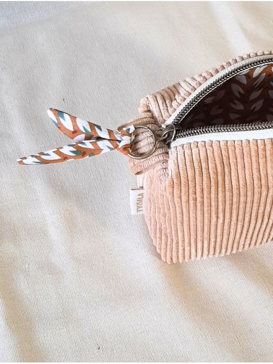 Petite trousse carrée artisanale personnalisable – Fait main en France - Idée cadeau unique