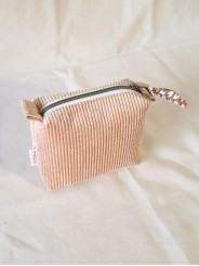 Petite trousse carrée artisanale personnalisable – Fait main en France - Idée cadeau unique