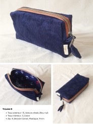 Trousse de toilette compacte personnalisable – Élégante et pratique | Fait main en France