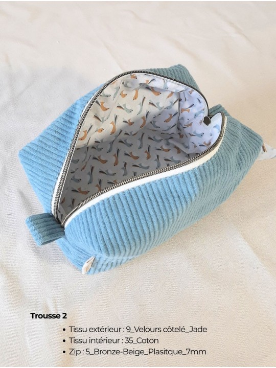 Trousse rectangulaire artisanale personnalisable – Élégante et pratique | Fait main en France