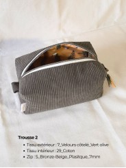 Trousse rectangulaire artisanale personnalisable – Élégante et pratique | Fait main en France