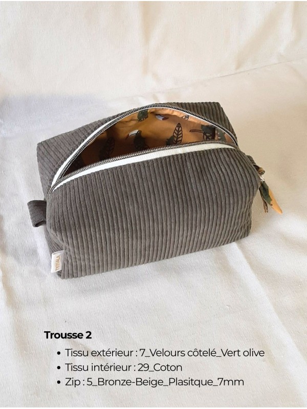 Trousse rectangulaire artisanale personnalisable – Élégante et pratique | Fait main en France