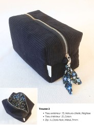 Trousse rectangulaire artisanale personnalisable – Élégante et pratique | Fait main en France