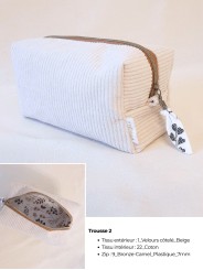Trousse rectangulaire artisanale personnalisable – Élégante et pratique | Fait main en France