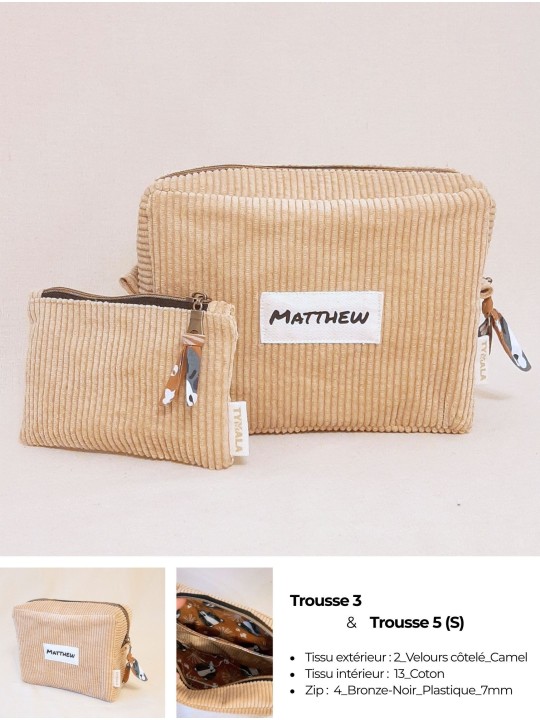 Trousse rectangulaire personnalisable – Fait main en France | Élégante, pratique et unique