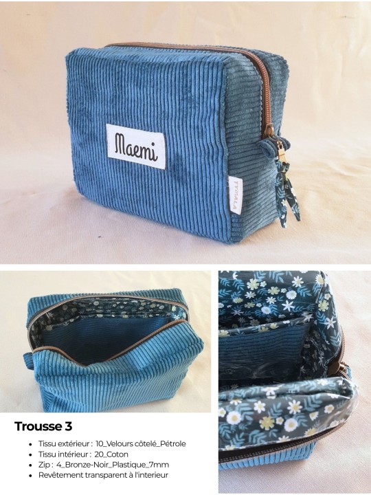 Trousse rectangulaire personnalisable – Fait main en France | Élégante, pratique et unique