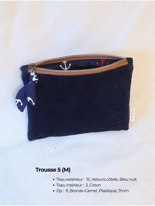 Petite pochette plate personnalisable – Fait main en France | Pratique et élégante