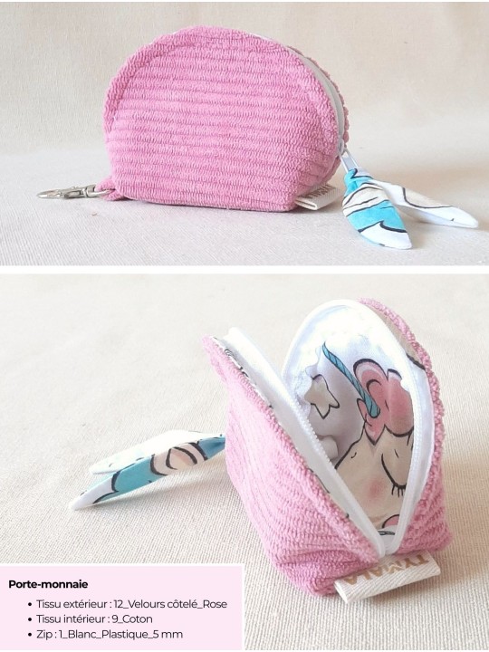 Porte-monnaie demi-lune personnalisable – Fait main en France | Chic et pratique