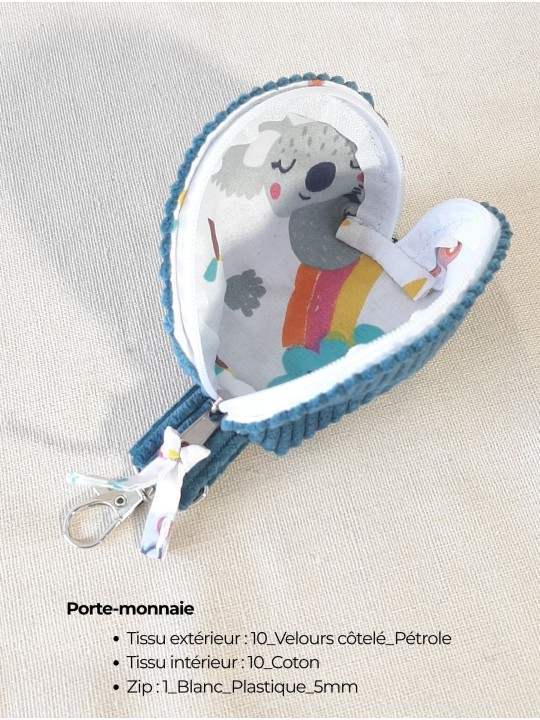 Porte-monnaie demi-lune personnalisable – Fait main en France | Chic et pratique