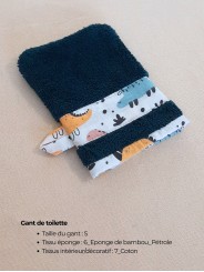 Gant de toilette personnalisable – Fait main en France | 3 tailles S, M, L
