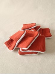 Lot de 2 lingettes personnalisables – Fait main en France | Avec rabat pratique