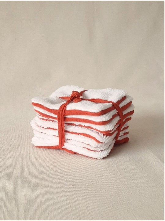 Lot de 2 lingettes personnalisables – Fait main en France | Avec rabat pratique