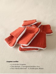 Lot de 2 lingettes personnalisables – Fait main en France | Avec rabat pratique