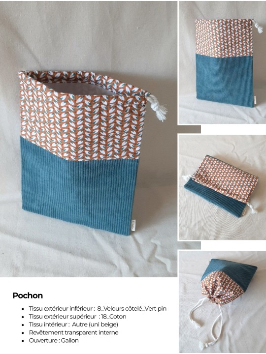 Pochon personnalisable – Fait main en France | Léger et pratique