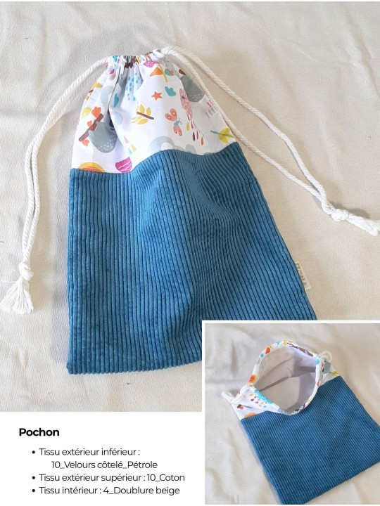 Pochon personnalisable – Fait main en France | Léger et pratique