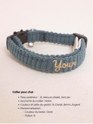 Collier chat personnalisé – Fait main en France | Sécurisé et stylé