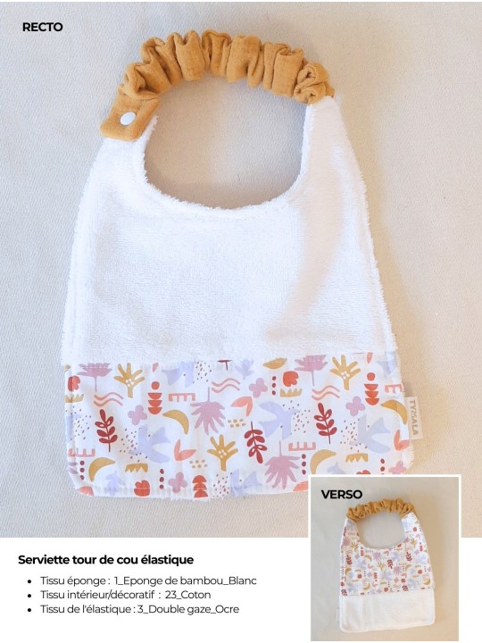 Bavoir enfant personnalisable – Fait main en France | Doux et pratique