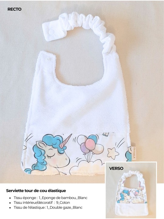 Bavoir enfant personnalisable – Fait main en France | Doux et pratique