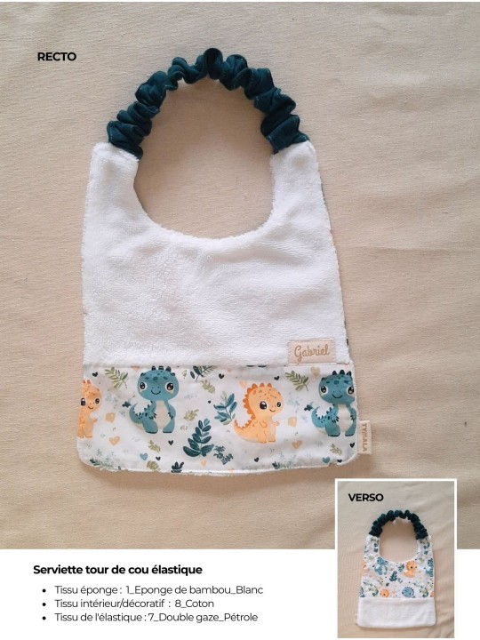 Bavoir enfant personnalisable – Fait main en France | Doux et pratique