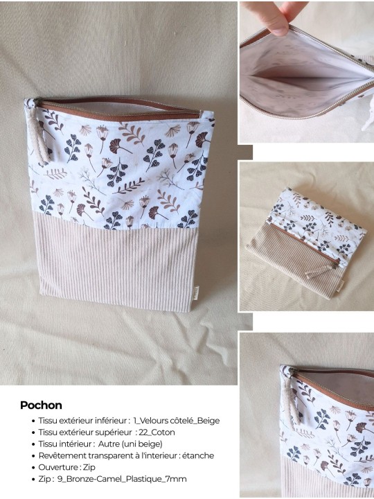 Pochon personnalisable – Fait main en France | Léger et pratique